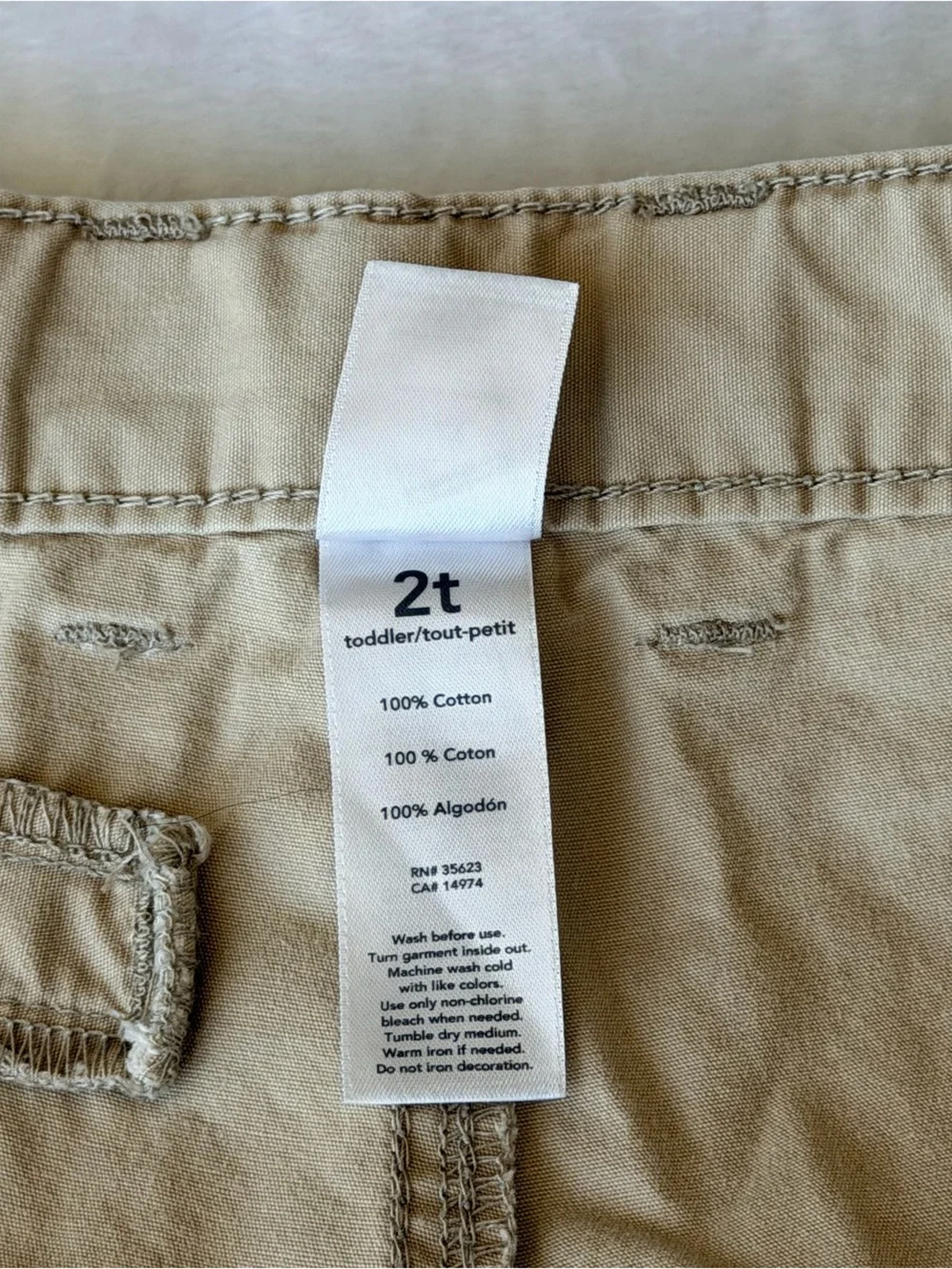 Carter’s Khaki Cargo Shorts - 2T
